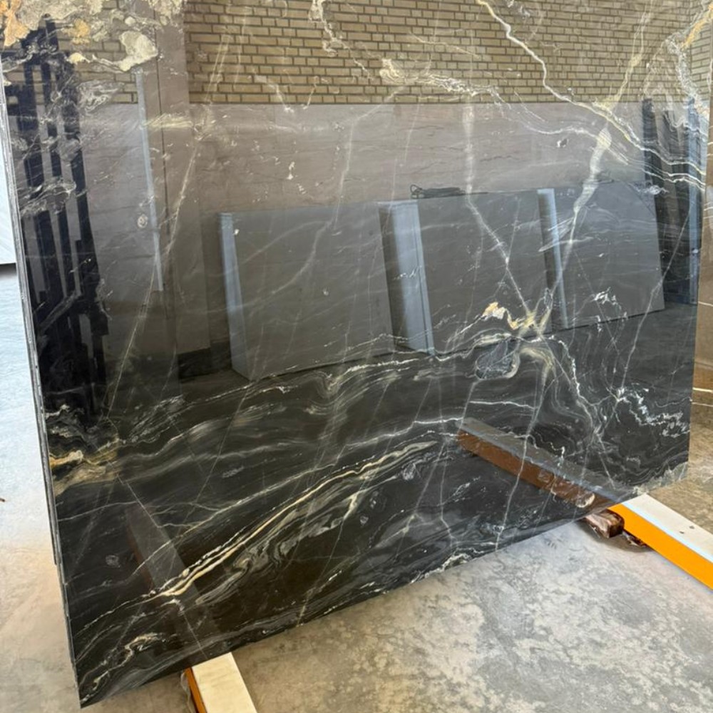Golden Galaxy Marble Slab