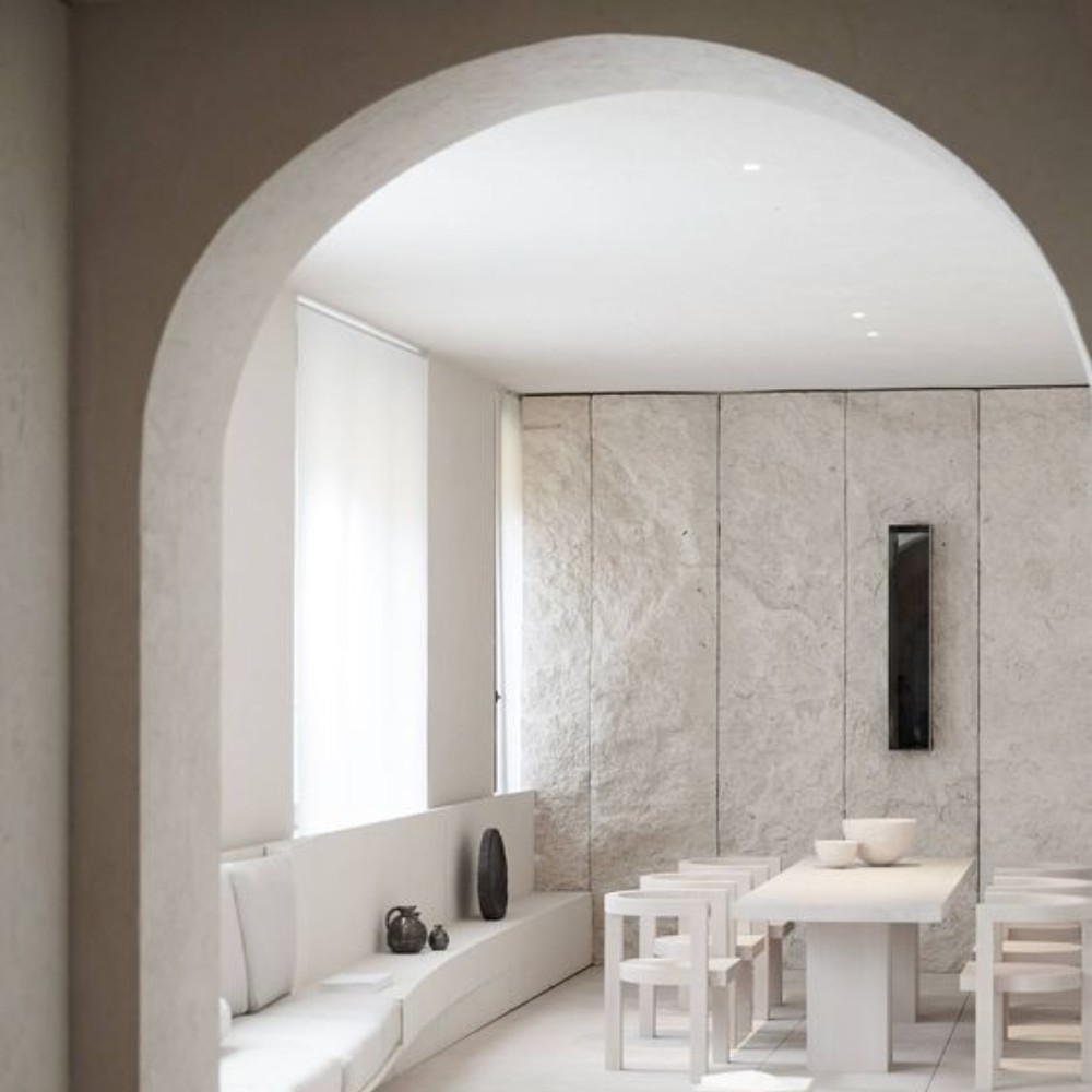 White Travertine Slab