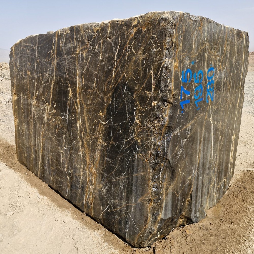 Golden Galaxy Marble Block