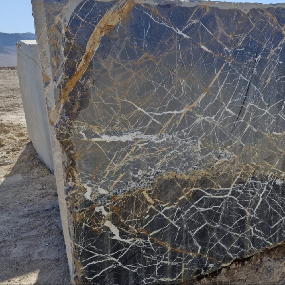 Golden Galaxy Marble Block