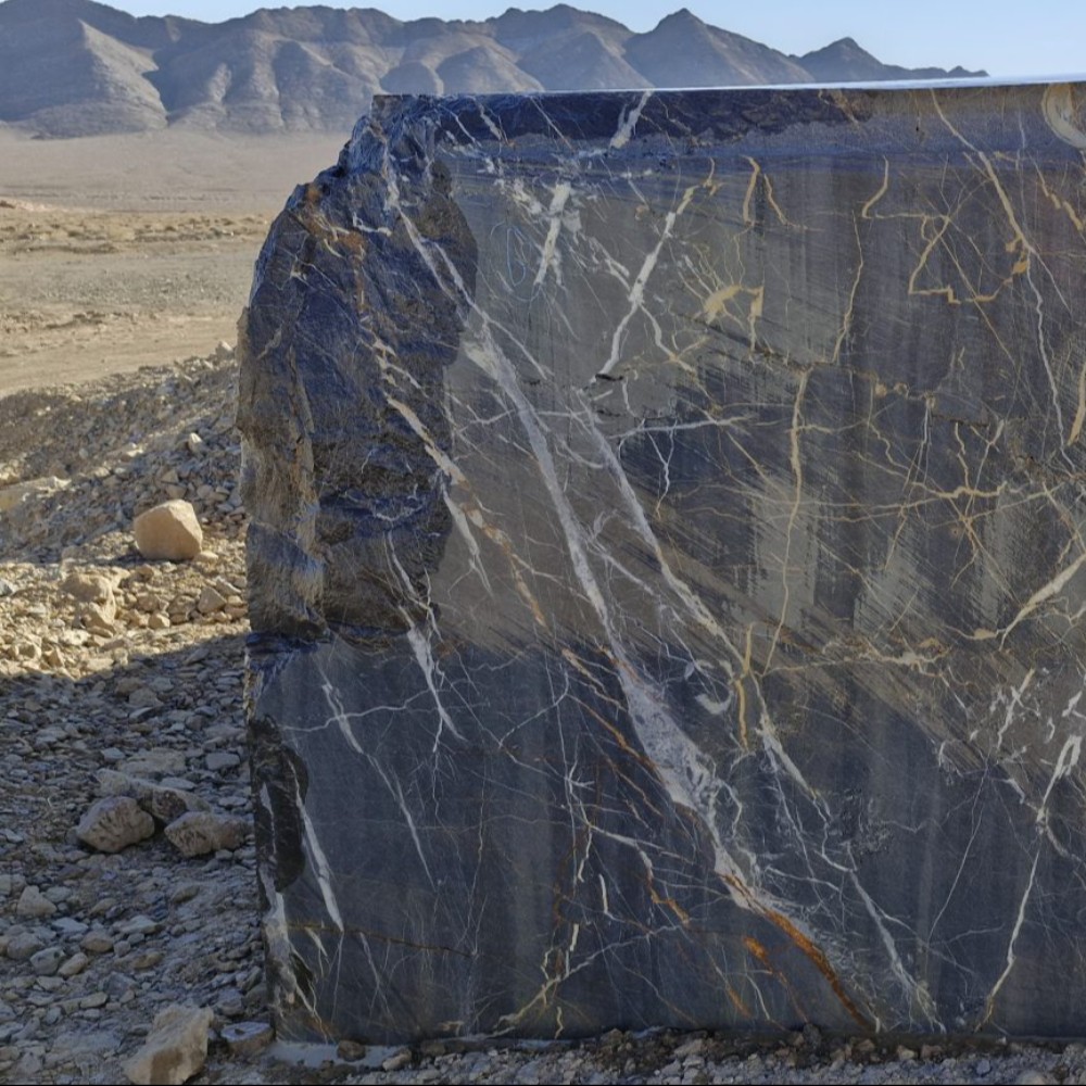Golden Galaxy Marble Block