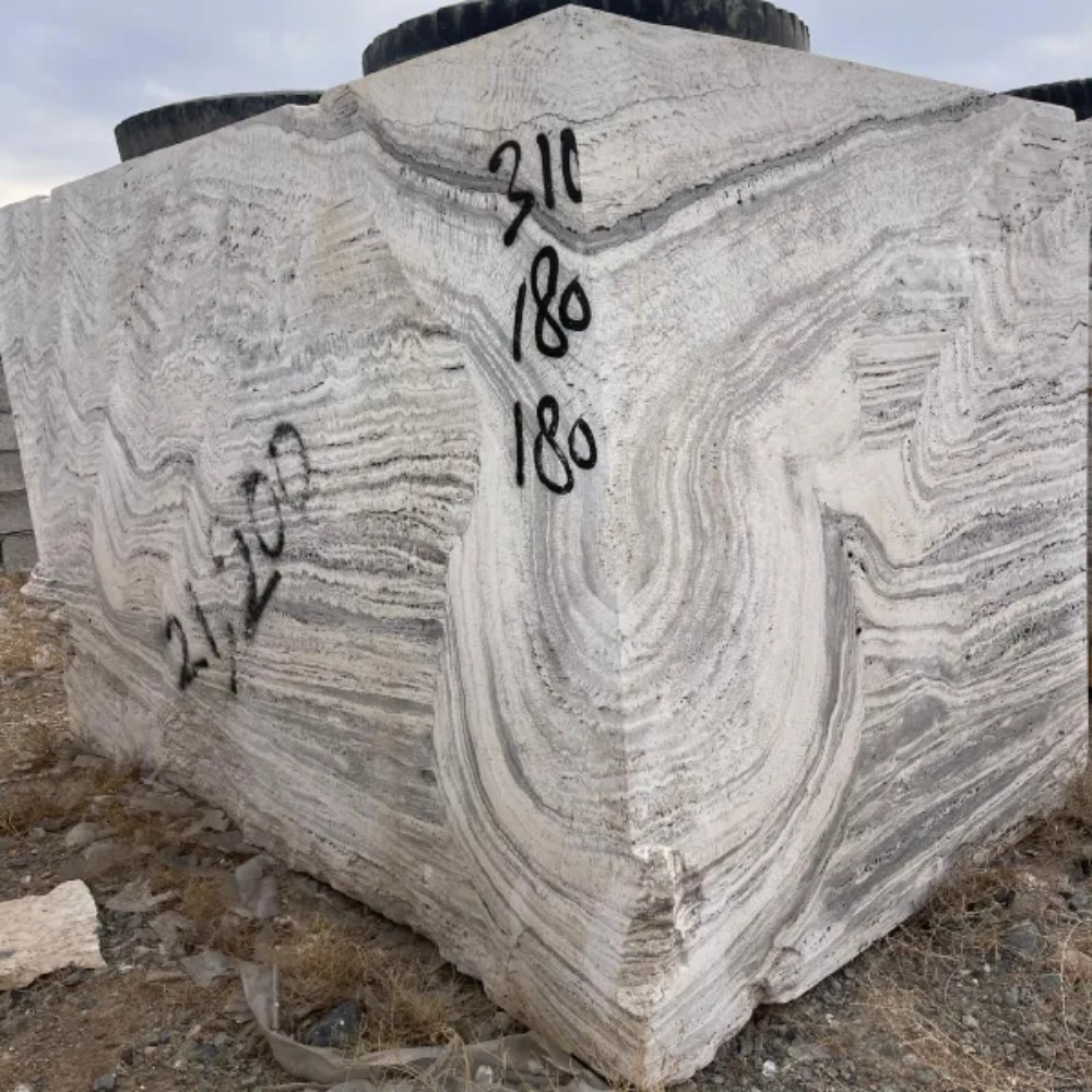 White travertine Block