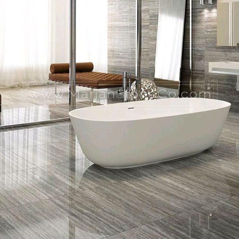 Dark Silver Travertine Block