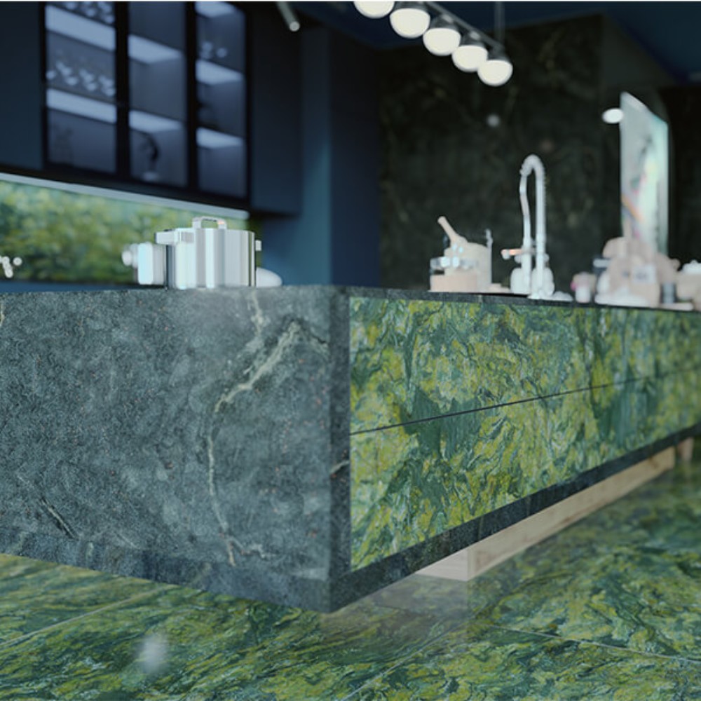 Picasso Green Granite Slab