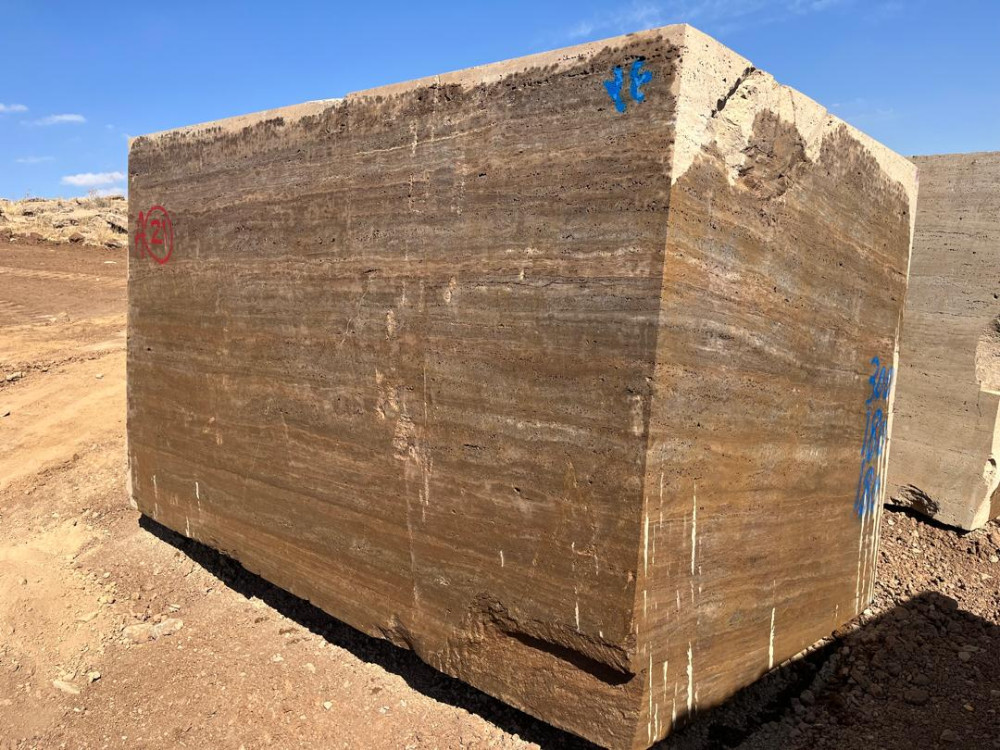 Walnut Travertine Block