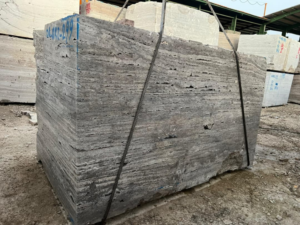 Silver Travertine Block