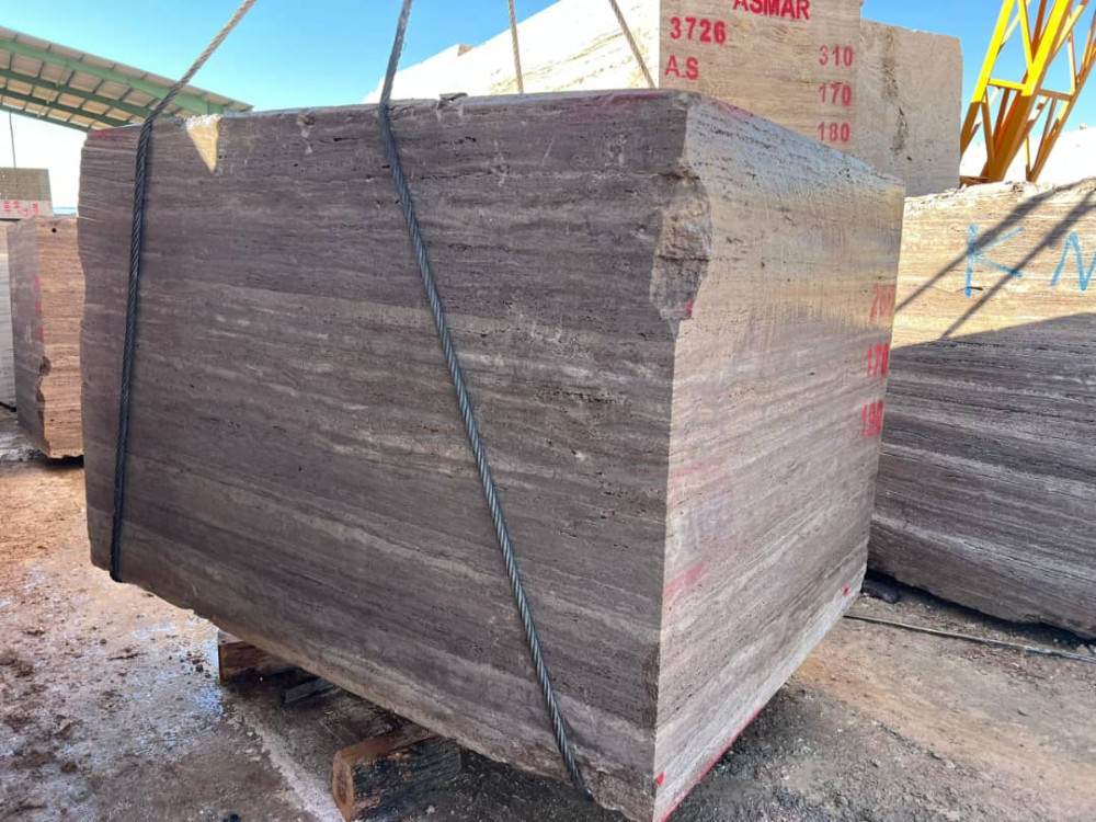 Titanium Travertine Block